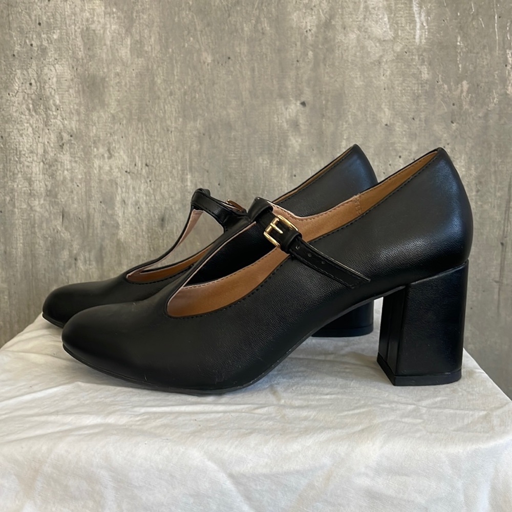 Round toe Mary Jane chunky heel 8.5